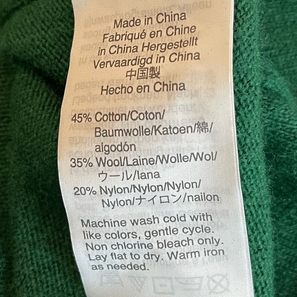 J. Crew Teddie Sweater Kelly green size small wool cotton blend crew neck - Picture 6 of 9